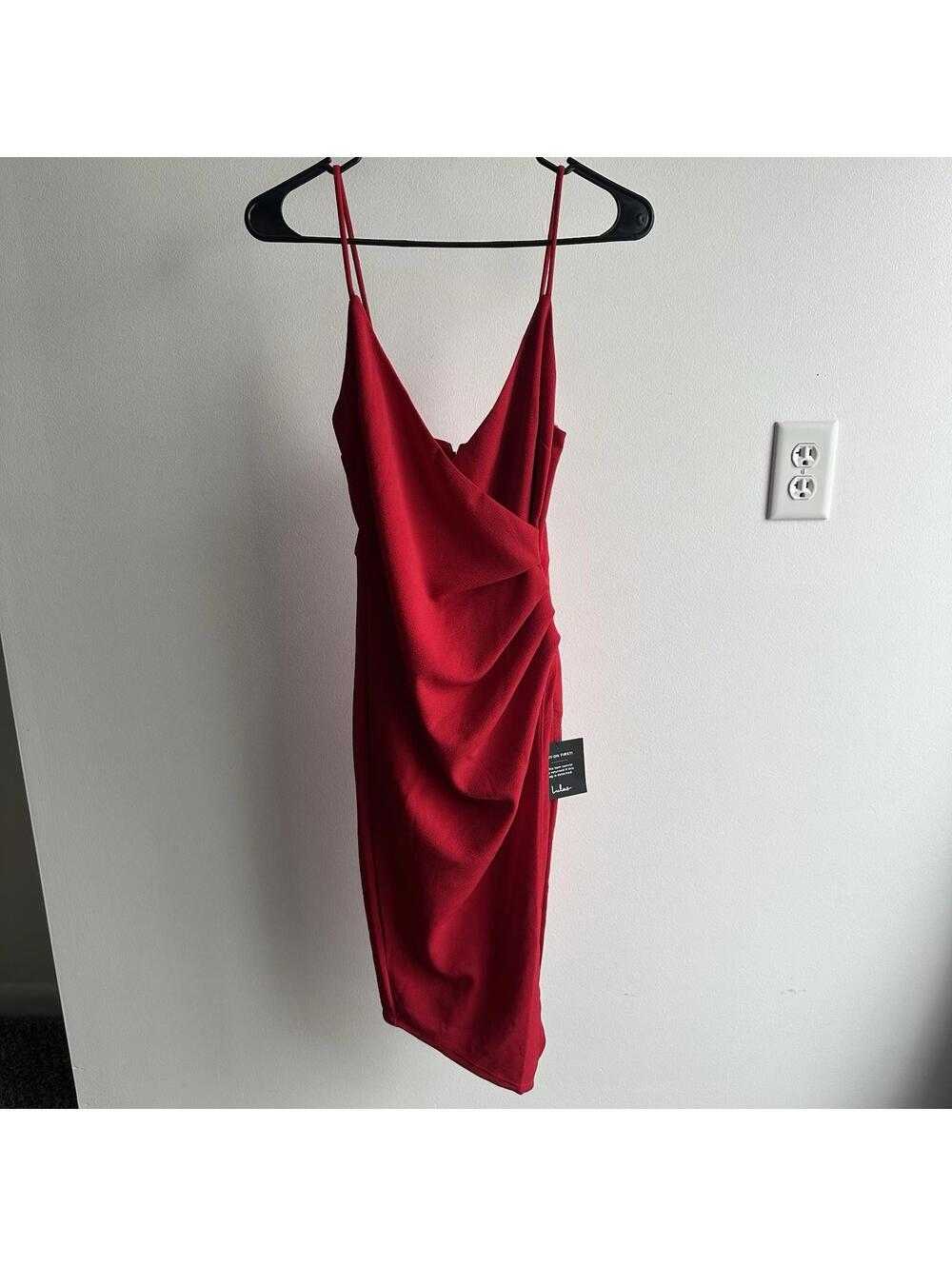 Lulus Women's Red Mini Dress Size XS With Spaghetti Straps NWT